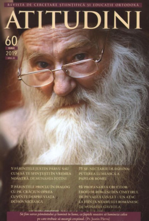 Atitudini nr. 60 Revistă de cercetare științifică și educație ortodoxă. Iunie 2019
