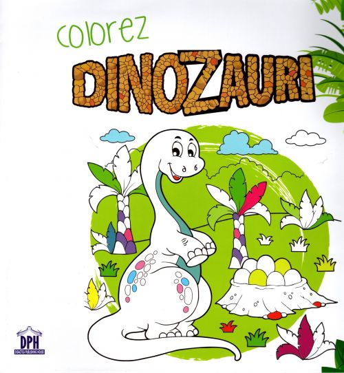 Colorez dinozauri - Carte de colorat