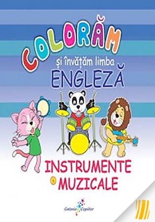 Colorăm și învățăm limba engleză - Instrumente muzicale