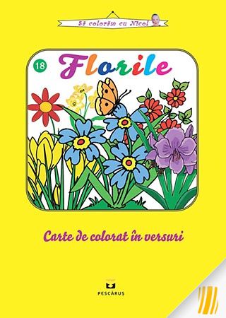 Florile. Carte de colorat în versuri