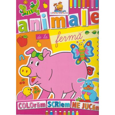 Animale de la fermă. Carte de colorat