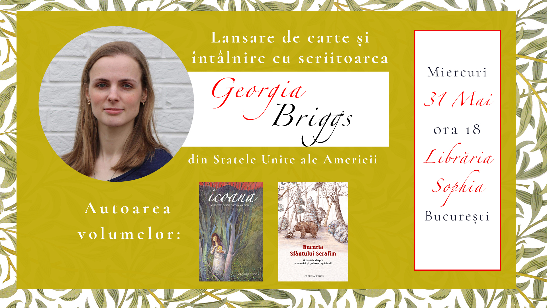 Întâlnire cu scriitoarea Georgia Briggs